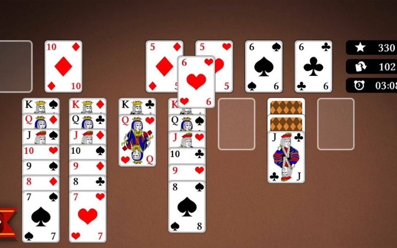 Các bước để thắng xếp bài solitaire