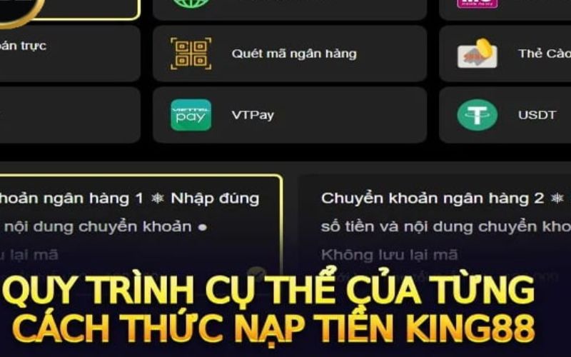 Hình thức nạp tiền King88 qua ví momo